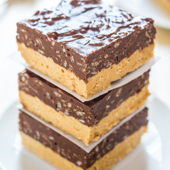 Chocolate Peanut Butter Fudge Bars