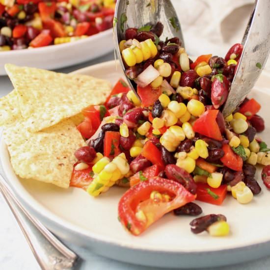 Bean salad with chili-lime dressing