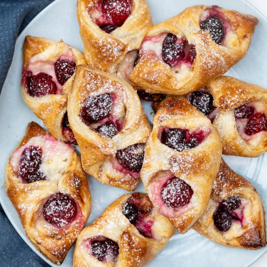 Cherry Danish with Puff Pastry