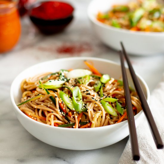 Spicy Soba Noodle Salad