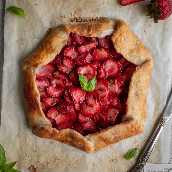 Strawberry Basil Galette