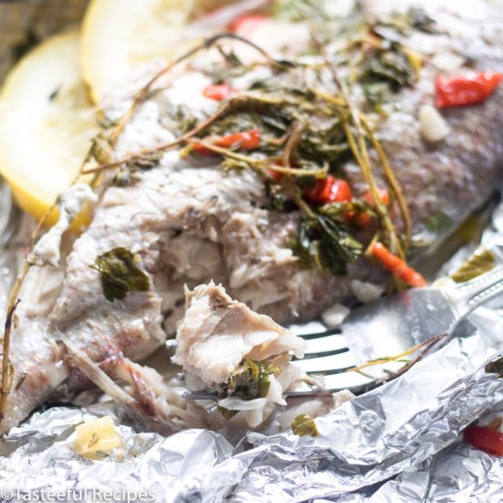 Caribbean Baked Whole Fish