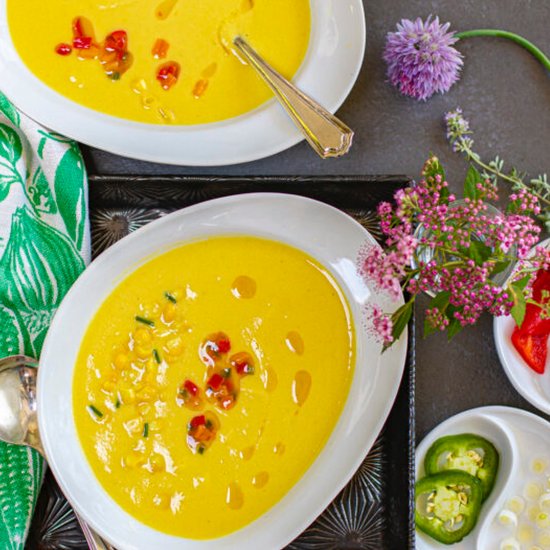 Velvety Cool Corn Soup