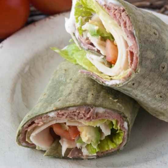 Roast Beef Turkey Wraps