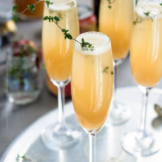 Classic Peach Bellini with a Twist