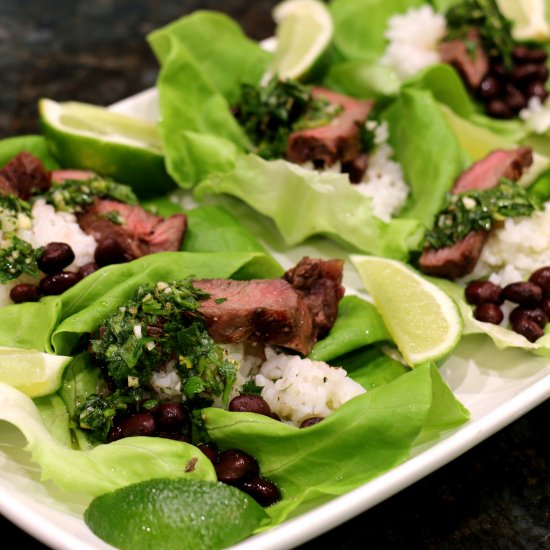 Chimichurri Steak Lettuce Wrap