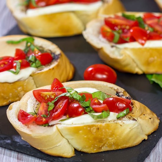 Grilled Caprese Crostini