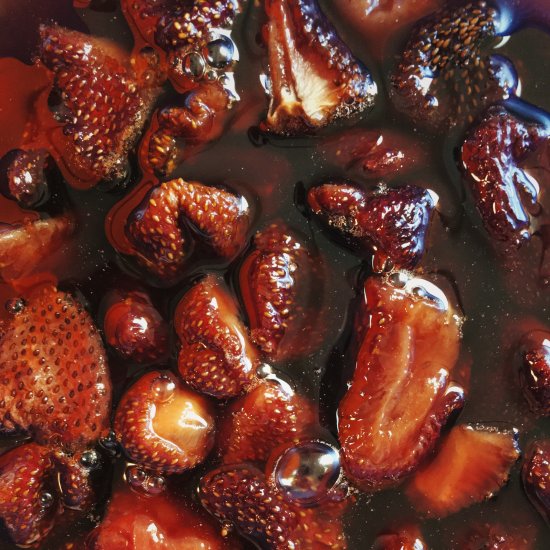 Slow-Roasted Strawberries in Honey