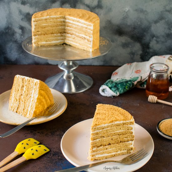 Medovik Russian Honey Cake