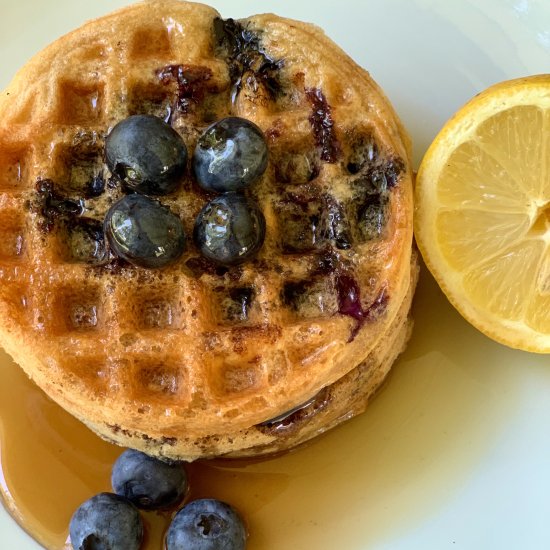 Vegan Blueberry Lemon Waffles