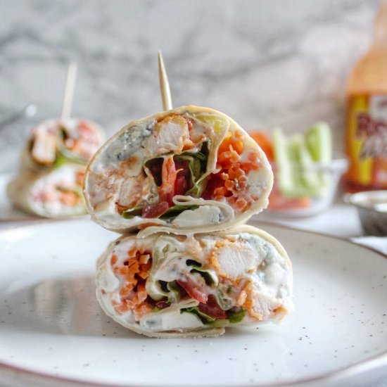 Oven Baked Buffalo Chicken Wraps