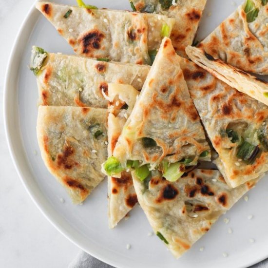 CHINESE SCALLION SESAME PANCAKES