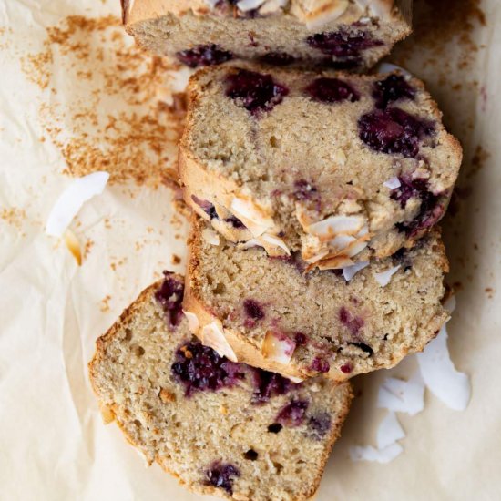 Gluten-Free Blackberry Coconut Loaf