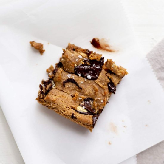 Salted Hazelnut Chickpea Blondies