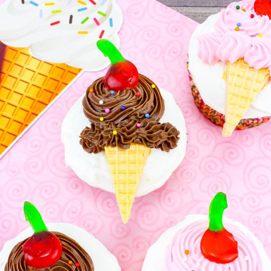 Ice Cream Cone Cupcakes