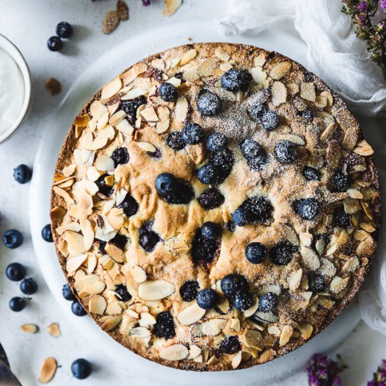 Ricotta Blueberry Almond Cake