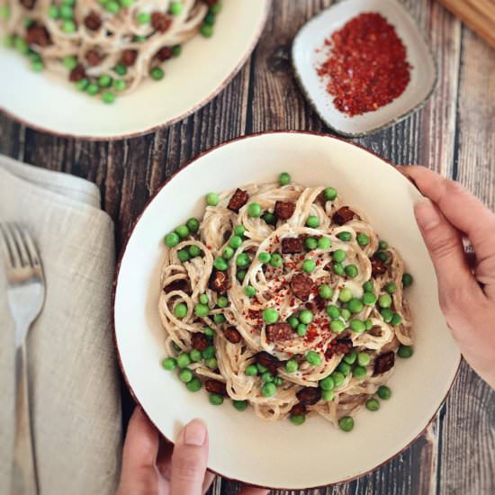 Vegan Spaghetti Carbonara