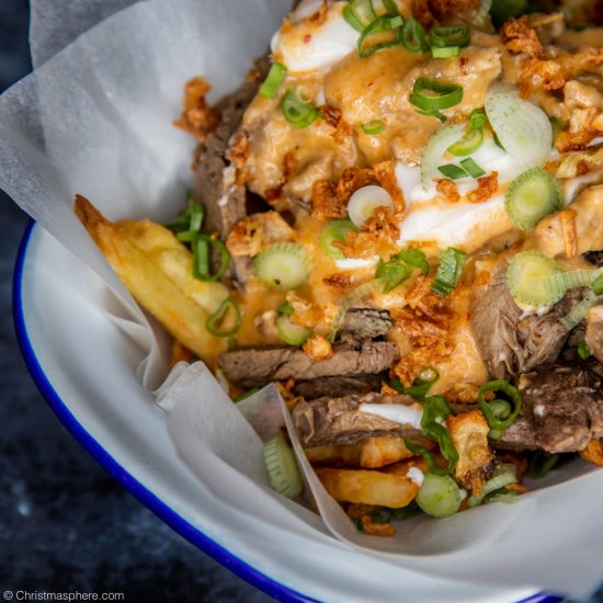 Lamb Satay Disco Fries