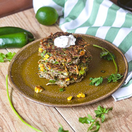 Gluten Free Zucchini Corn Fritters