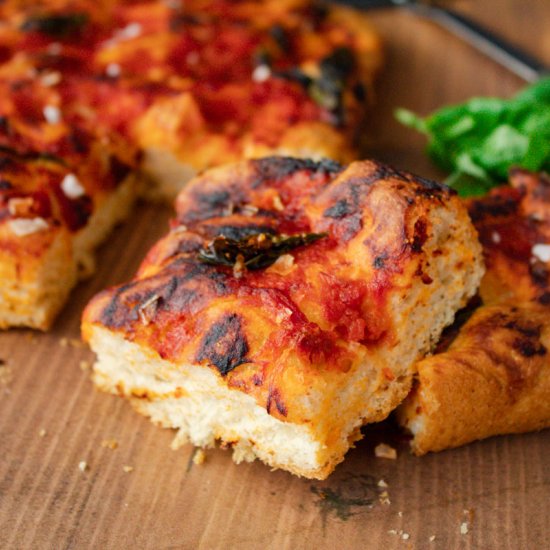 Tomato and Basil Focaccia