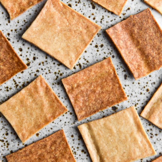 Gluten free sourdough crackers