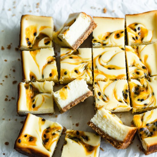 Passionfruit Cheesecake Bars