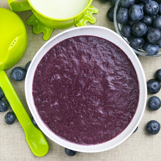 BLUEBERRY PUREE || WEANING FOOD