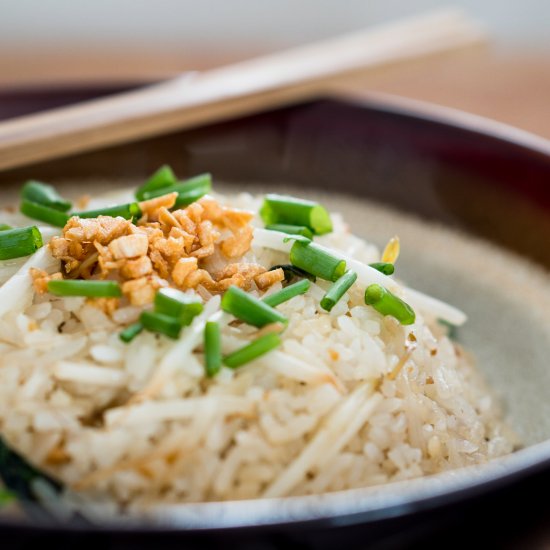 Garlic Fried Rice with Thai Basil