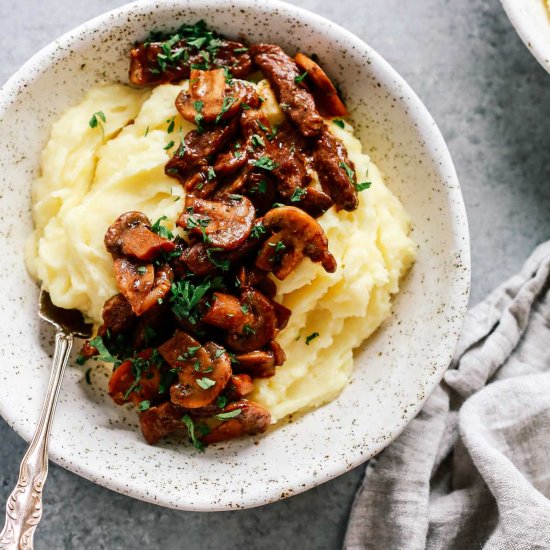 Instant Pot sirloin steak strips