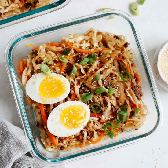 Egg roll in a bowl