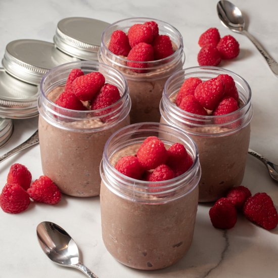 Chocolate Chia Seed Raspberry Yogurt