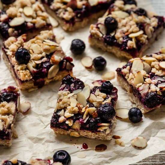 Blueberry Almond Crumble Bars