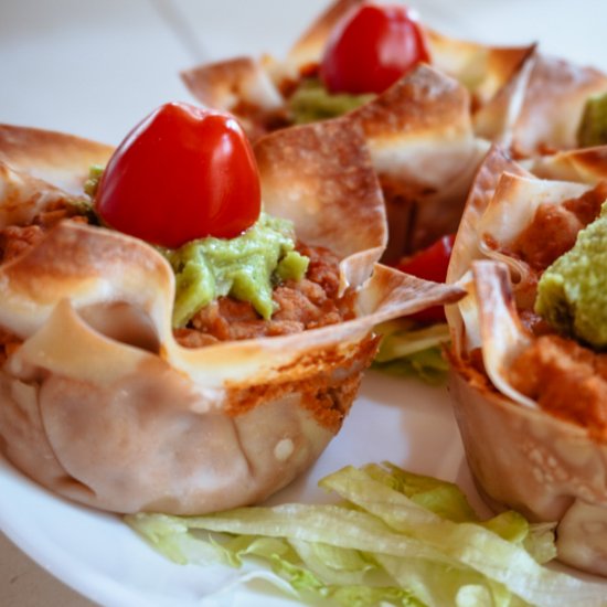 Loaded Chicken Burrito “Cupcakes”