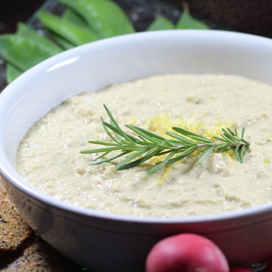 Oil-Free Lemon Rosemary Hummus