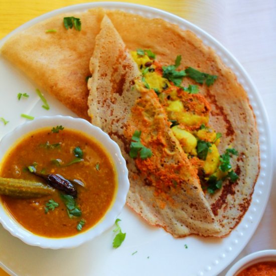 Quinoa Mysore Masala Dosa