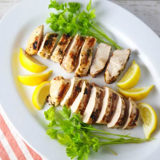 Grilled Chicken with Lemon Parsley