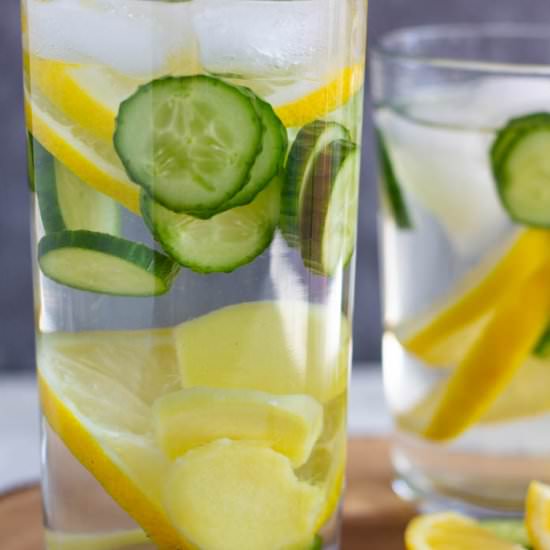 CUCUMBER LEMON GINGER WATER