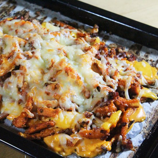 Loaded sweet potato fries