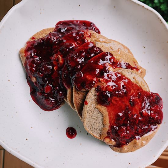 Buckwheat Pancakes with Quick Jam