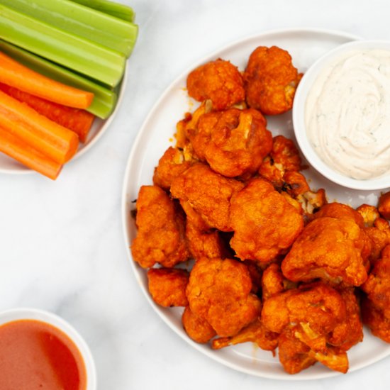 Vegan Buffalo Cauliflower Wings