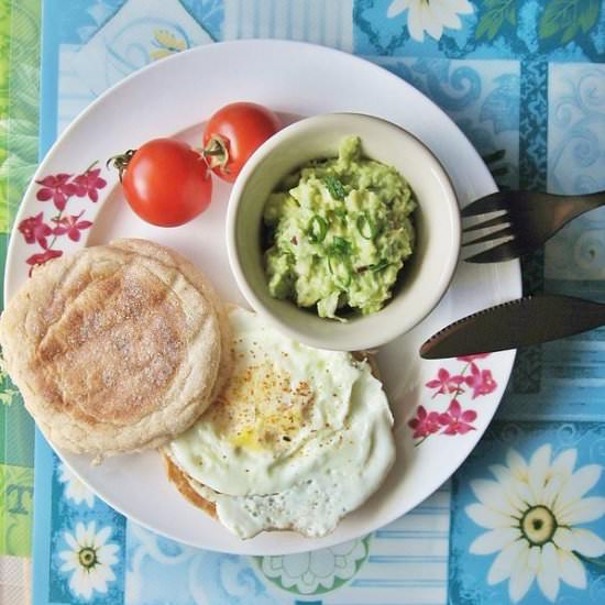 Egg Guacamole English Muffin