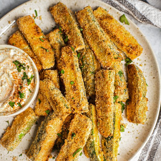 AIR FRYER ZUCCHINI FRIES