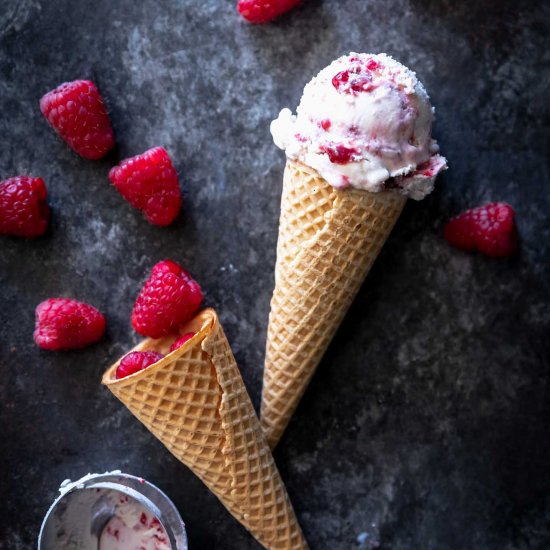 Raspberry Swirl Ice Cream