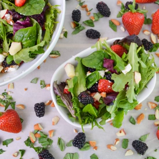 Salad w/Blackberry Basil Vinaigrette