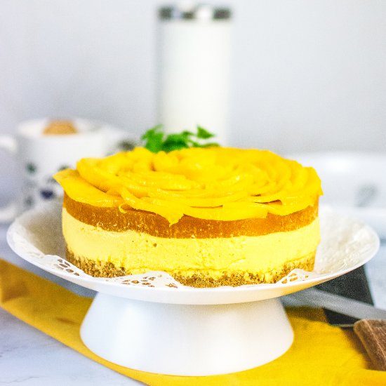 No Bake Mango Cheesecake