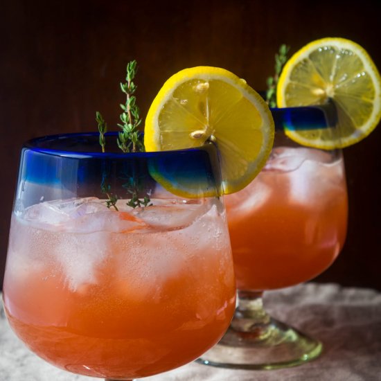 Strawberry Thyme Vodka Lemonade