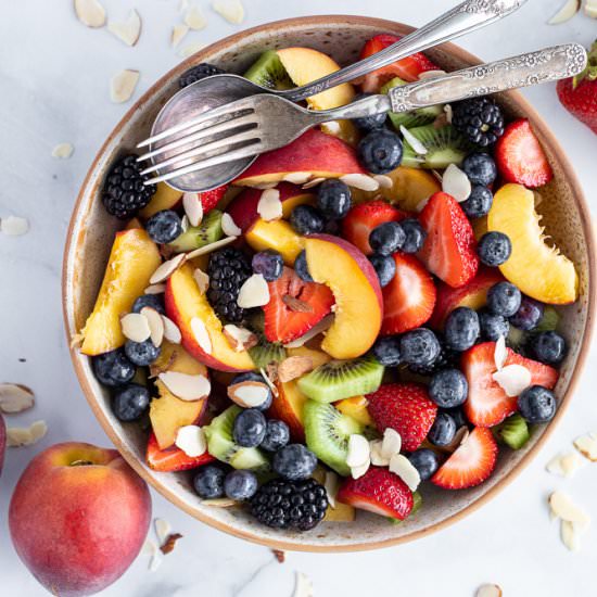 Fruit Salad with honey lime