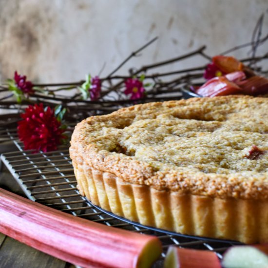 Bakewell Tart | Roasted Rhubarb