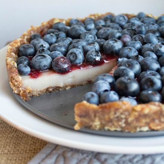 No-Bake Blueberry Custard Pie