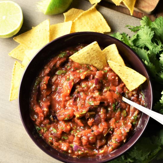 Roasted Tomato Summer Salsa